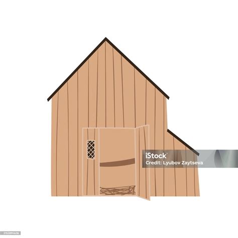 kandang ayam clipart rumah kecil ilustrasi lanskap pertanian clip art