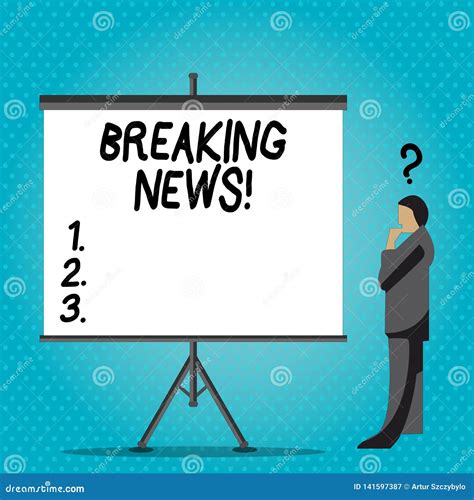 Handwriting Text Writing Breaking News. Concept Meaning Updated Press
