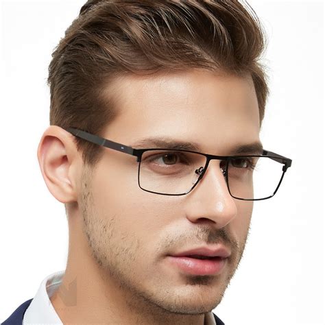 Oculos Masculinos Quadrados - Armação de Óculos de Grau Masculino Quadrada Elegante, Confortável e ...