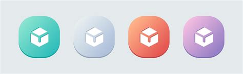 item solid icon  flat design style package signs illustration