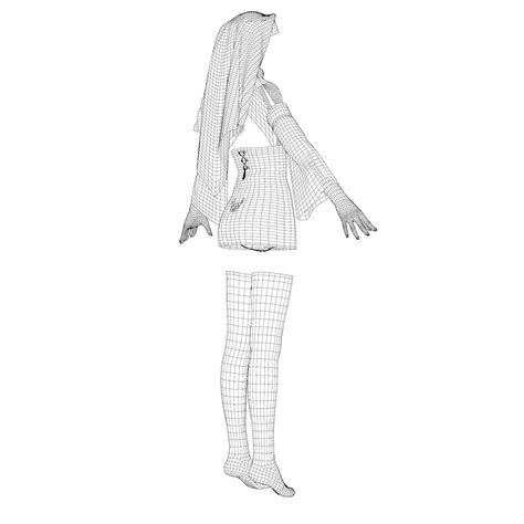 3D model Black BDSM latex Nun full costume set by SoulSnatch Store VR