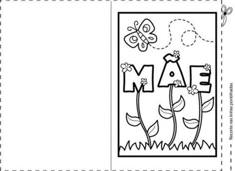 Cartão Dia Das Mães Educação Infantil Para Colorir - 34 Cartões para o Dia das Mães - 9 de maio - Educação Infantil - Aluno On