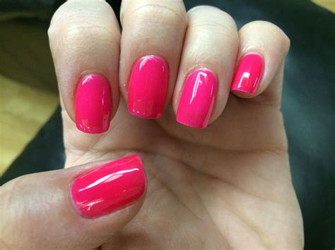 Shocking pink gel 😊💅 | Nails, Gel nails, Pink gel nails