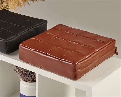 Handcrafted Leather Seat Cushions: Stylish Comfort for Your Home or ...