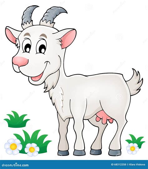 Immagine 1 Di Tema Della Capra Illustrazione Vettoriale - Illustrazione ...