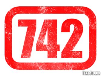 742 Text Effect and Logo Design Number