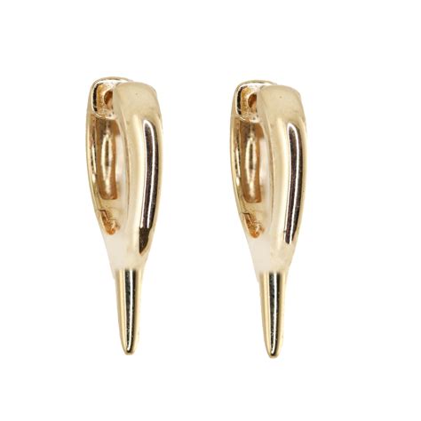 14kt gold mini spike hoop – Luna Skye