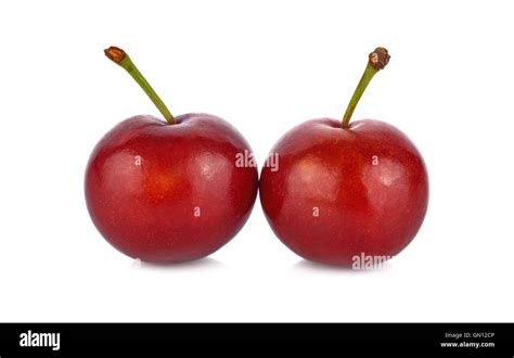 single cherry fruit cut  stock images pictures alamy