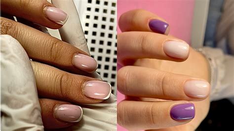 Лёгкий маникюр на короткие ногти 🪶Весеннее сочетание цветов! 💟Коррекция ...