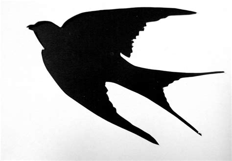 Flying Swallow Bird Stencil