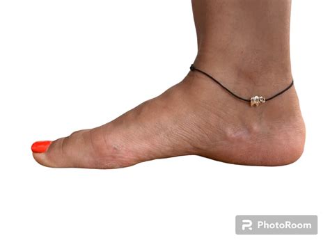 black thread anklet  charm summer beach lightweight ankle