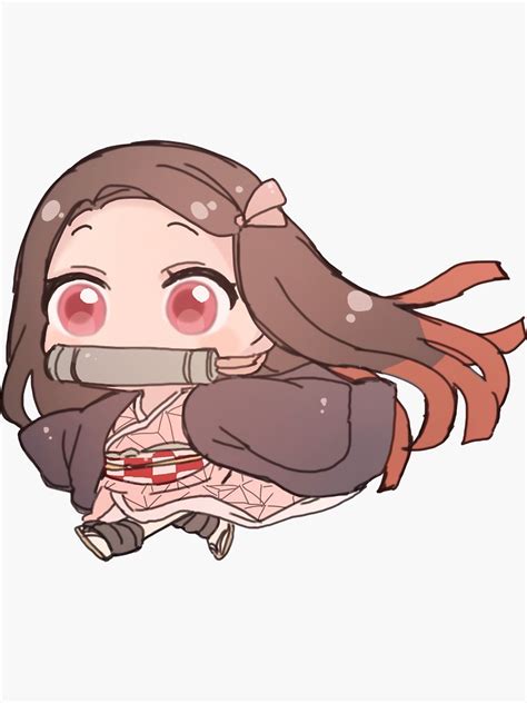 Nezuko Kamado Chibi Kimetsu no Yaiba Sticker by Hasmussen | Chibi anime ...