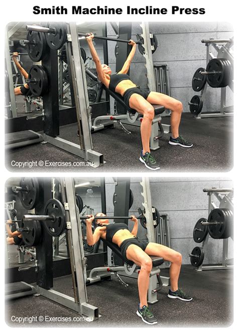 smith machine incline press