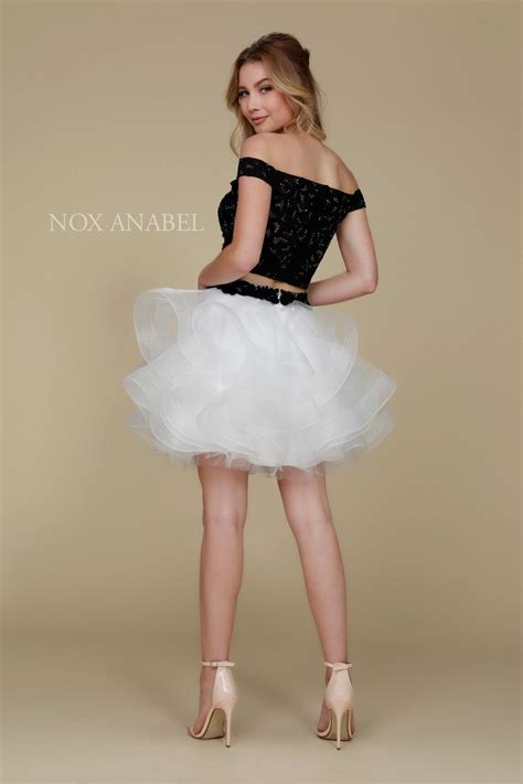 Navy Blue Sexy Two Piece Short Prom Dress Navy Blue - Prom Dresses & Gowns