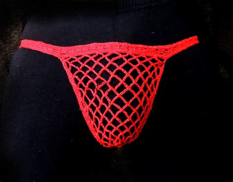 Men thong g string sexy erotic bottom see thru thong crochet | Etsy