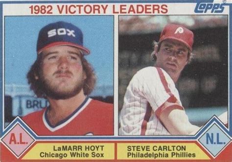1983 Topps - League Leaders Steve Carlton, LaMarr Hoyt #705 for sale