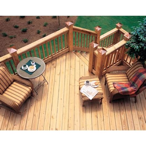 cedar toned pressure treated deck boards