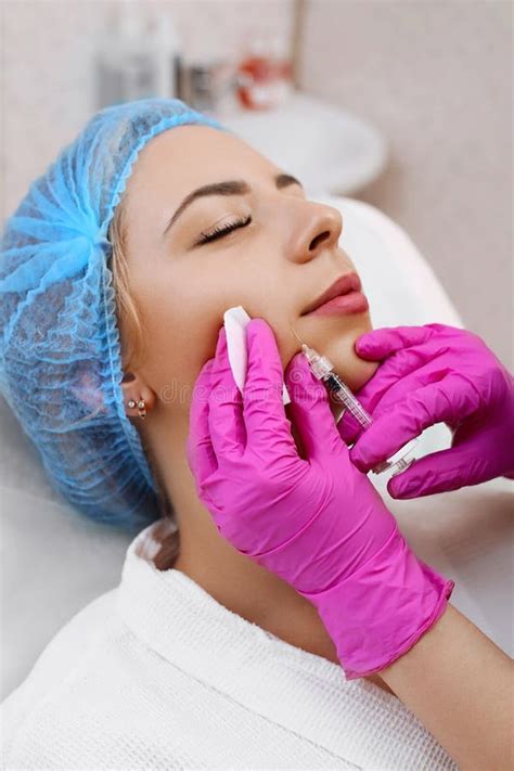 mesotherapy injections   face stock image image  injection
