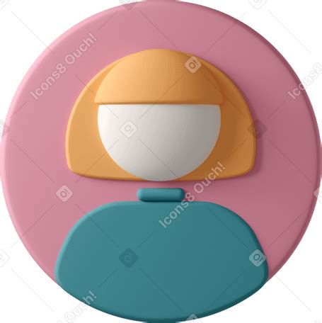 3D Аватарка блондинки в синей рубашке в PNG, SVG