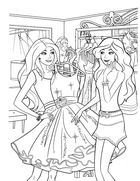 Barbie And Friends Coloring Pages at GetDrawings | Free download