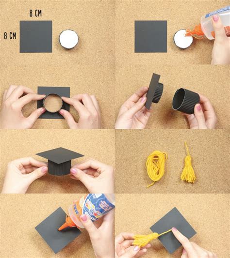 Molde De Chapeu De Formatura - Chapéu de Formatura em Feltro ou Papel para Lembrancinha - Molde para ...