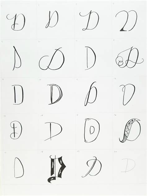 Letter D and Daisy, A Watercolor and Lettering Style Study by Joanne Groff