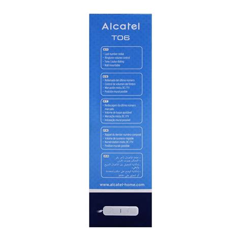 Order Alcatel Corded Telephone, White, T06-EX Online at Best Price in ...