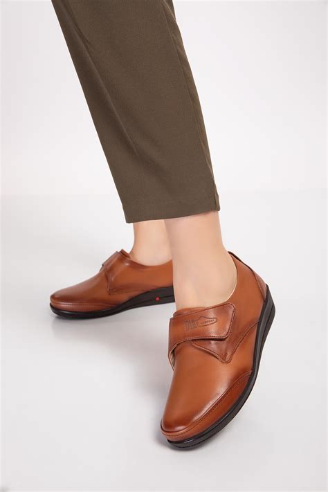 Brown Diabetic Orthopedic Womens Walking Shoes - Dia Comfort