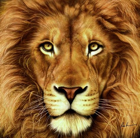 Lion Digital Art by Karen Kutoloski