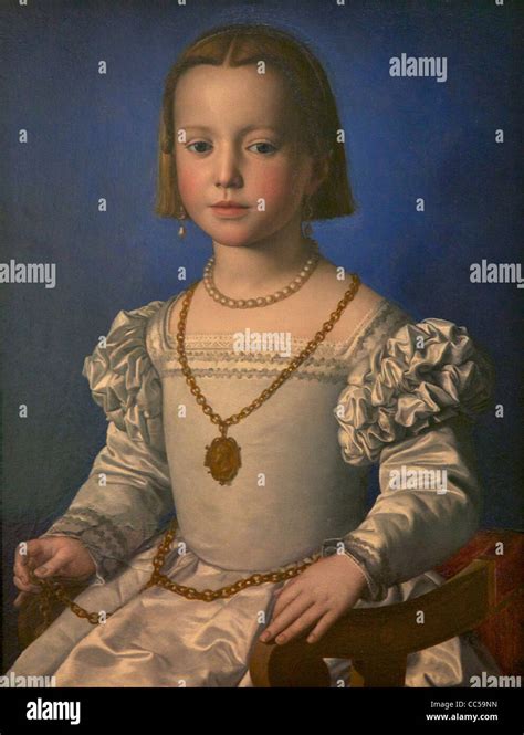 Portrait of Bia de' Medici, as a child, by Agnolo Bronzino, 1542 ...