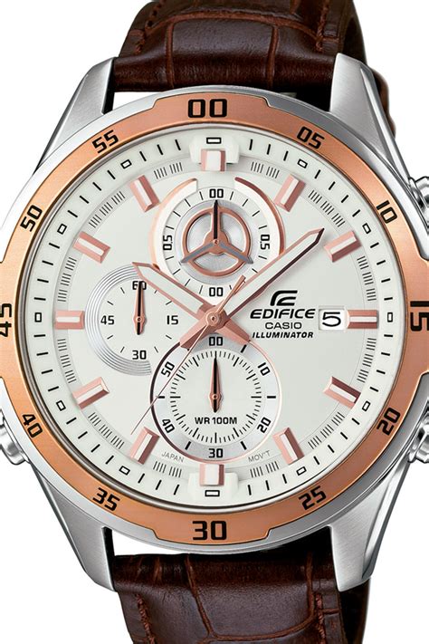 Casio, Часовник с кожена каишка, Тъмнокафяв - eMAG.bg