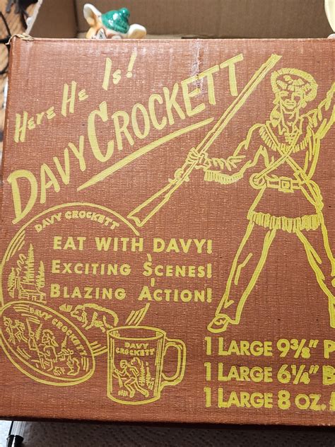 Davy Crockett Eat With Davy 2 Piece PLATE MUG With BOX - Etsy