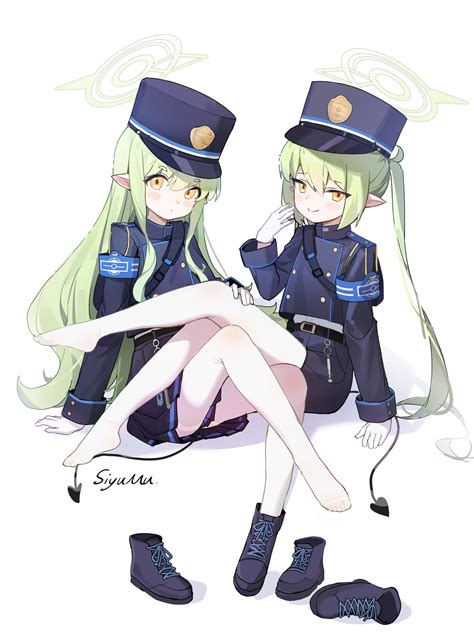 hikari and nozomi (blue archive) drawn by siyumu | Danbooru