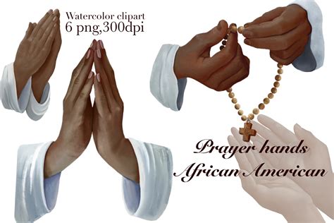 African American Praying Hands Clipart