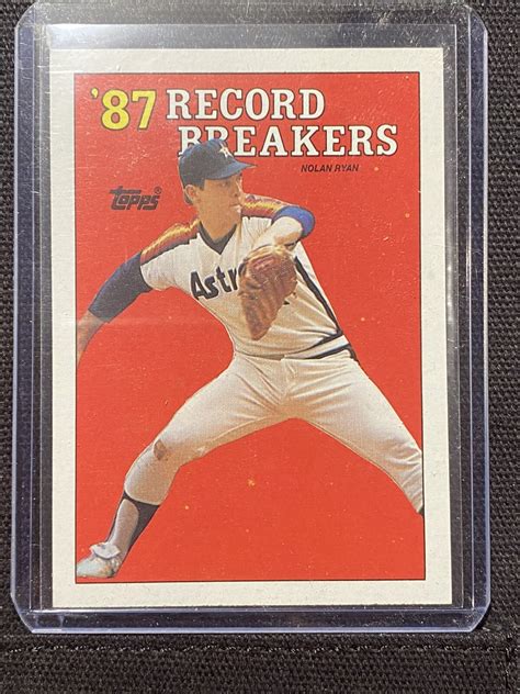 1988 Topps Baseball Card #6 Nolan Ryan 87 Record Breaker Multipe Error