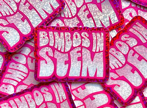 Bimbos in STEM Sparkle Sticker Weather-resistant Vinyl - Etsy