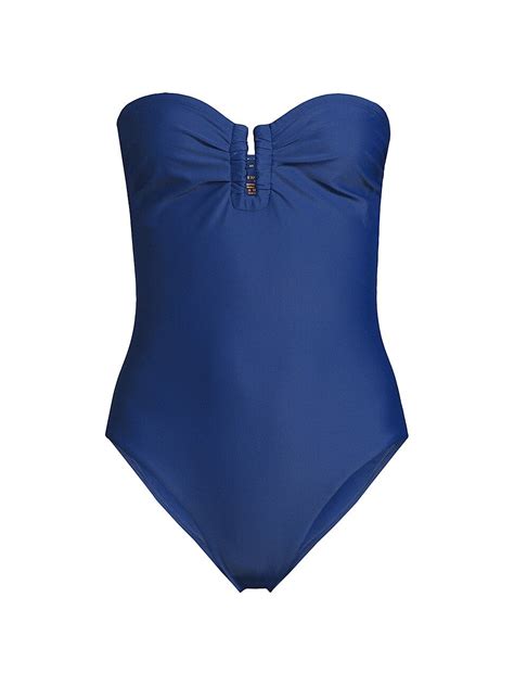 Kobi Halperin Becca Strapless One-piece Swimsuit - Navy | Editorialist