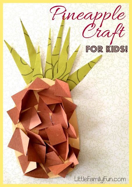 Pineapple Craft for Kids! | Pineapple crafts, Hawaiian crafts, Craft ...