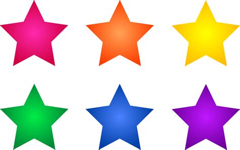 Colorful Stars Clip Art - Free Download