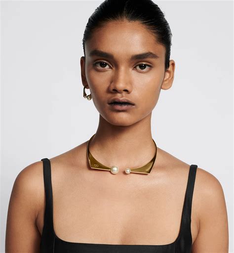 Dior Tribales New Look Necklace Gold-Finish Metal and White Resin