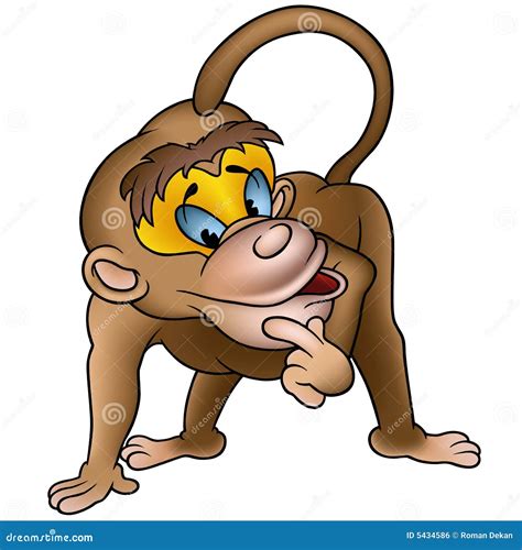 Clever Monkey stock vector. Illustration of painting, humorous - 5434586