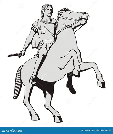 Alexander o grande ilustração do vetor. Ilustração de marco - 19733620