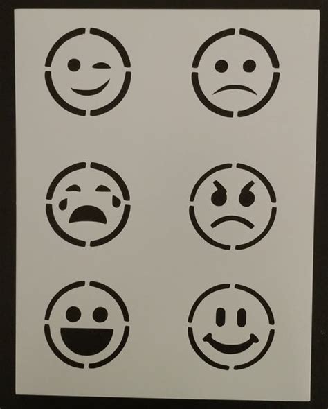Emoticons / Emojis - Stencil – My Custom Stencils