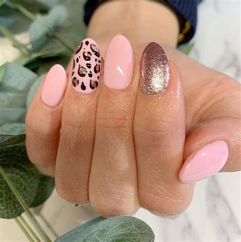 cute leopard print nails  fall  glossychic