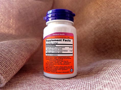 NOW Foods, лютеин и зеаксантин, 60 капсул — Купить добавки Айхерб в России