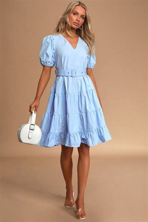 Light Blue Casual Dresses