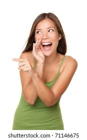 Woman Laughing Pointing Someone Funny Dynamic Stock Photo (Edit Now ...