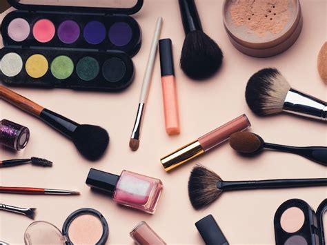 Premium Photo | Women's cosmetics and makeup set. top view