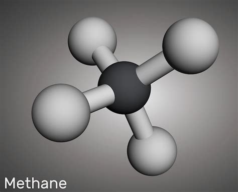 O Que É Gás Metano - Molécula de metano ch4 modelo molecular do principal componente da ...