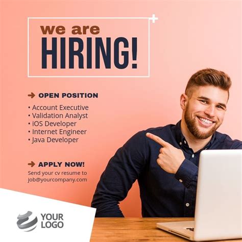 hiring job instagram post hiring poster hiring poster design